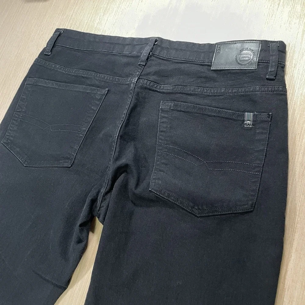 Buffalo David Bitton Driven-X Relaxed Straight Stretch Jeans Black 36x34